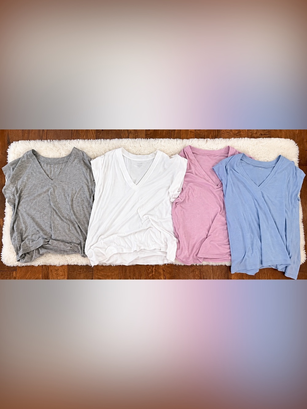 Frame Le Mid Rise V Pima Cotton T-Shirt size small ALL 4 tees